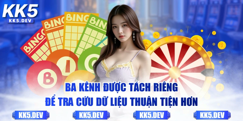 Ba kênh được tách riêng để tra cứu dữ liệu thuận tiện hơn